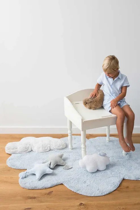 Lorena Canals, Pre zvieratá: Prateľný koberec Puffy Dream, 110x170 mrak, modrá, obývacia izba