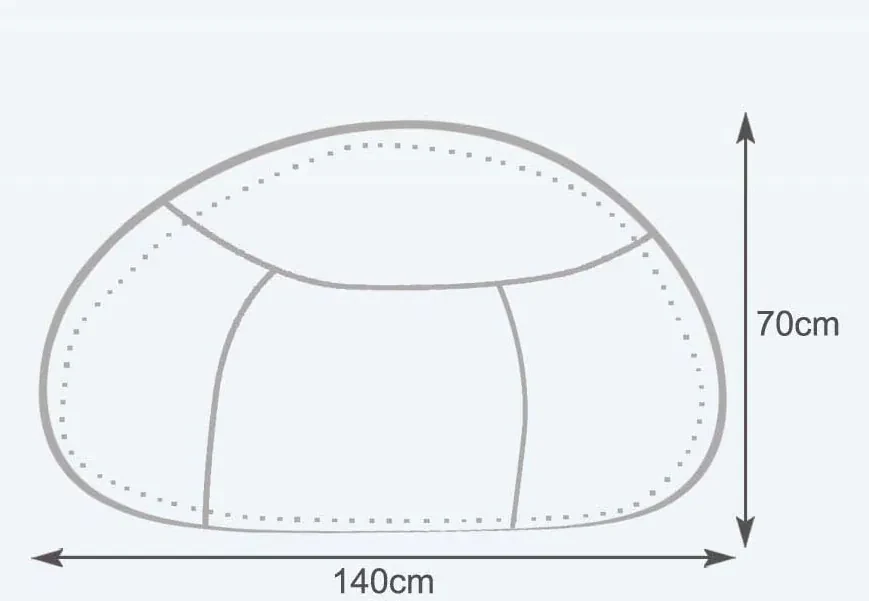 INTERMEDIC SK - Sedací vak MAXI 140x70 cm | extra veľký vak na sedenie a ležanie, 570 l Farba: E06 - Červená (ekokoža)