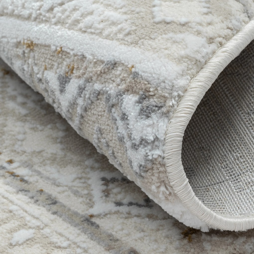 My Flair, Kusový koberec My Nomady CA60054 creme kruh, 120x120 (priemer) kruh, béžová, chodba / predsieň