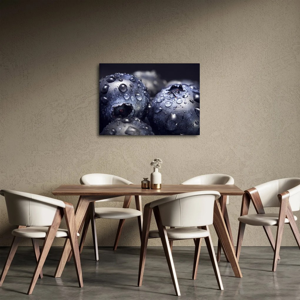 Obraz ovocia s kvapkami vody (70x50 cm)