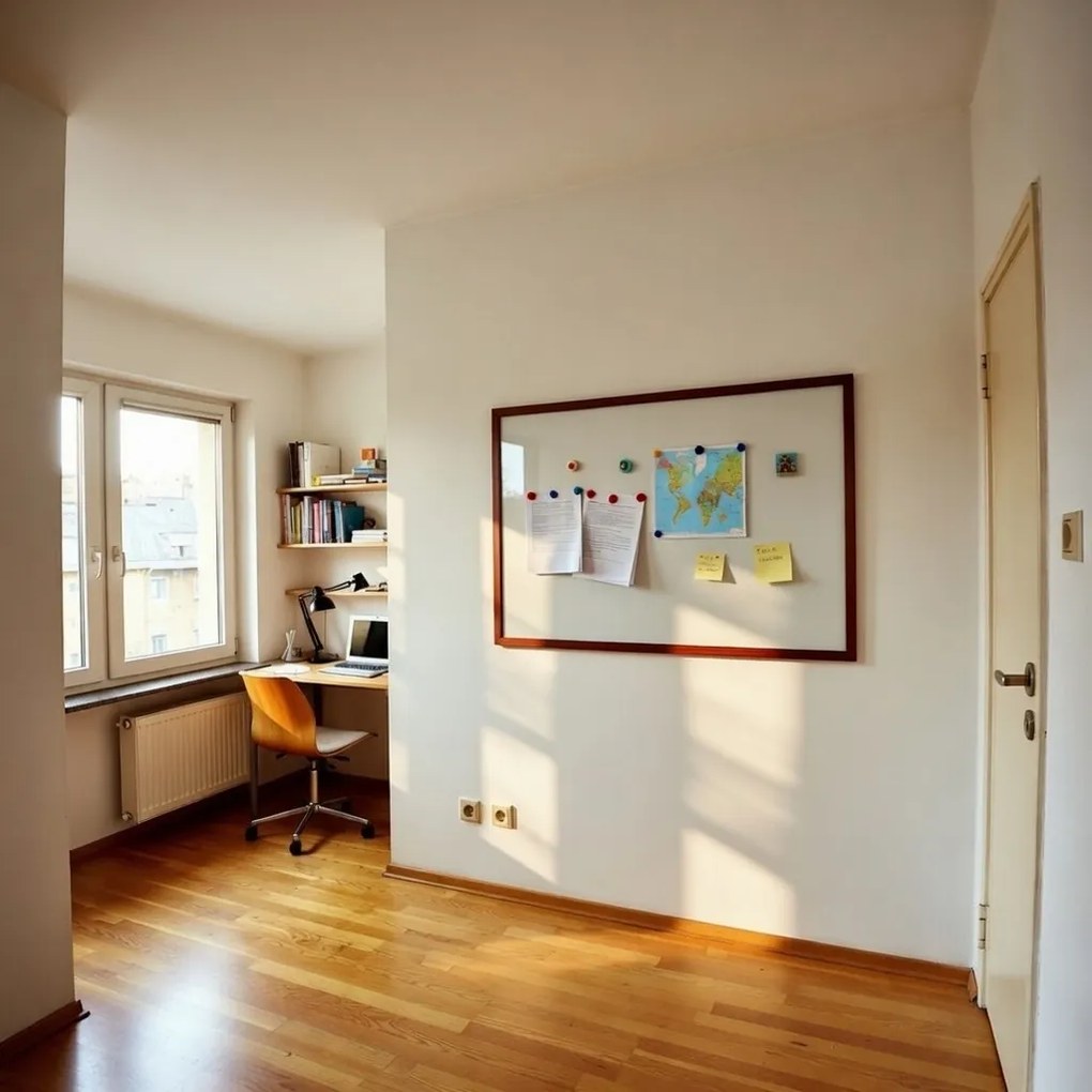 Toptabule.sk  Biela magnetická tabuľa NATURE LINE v drevenom ráme PALISANDER 60x40 cm