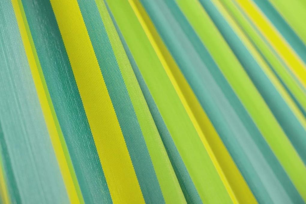 La Siesta Hojdacia sieť s tyčou ALISIO SINGLE - lime, 100 % polypropylén/ rozperná tyč: bambus