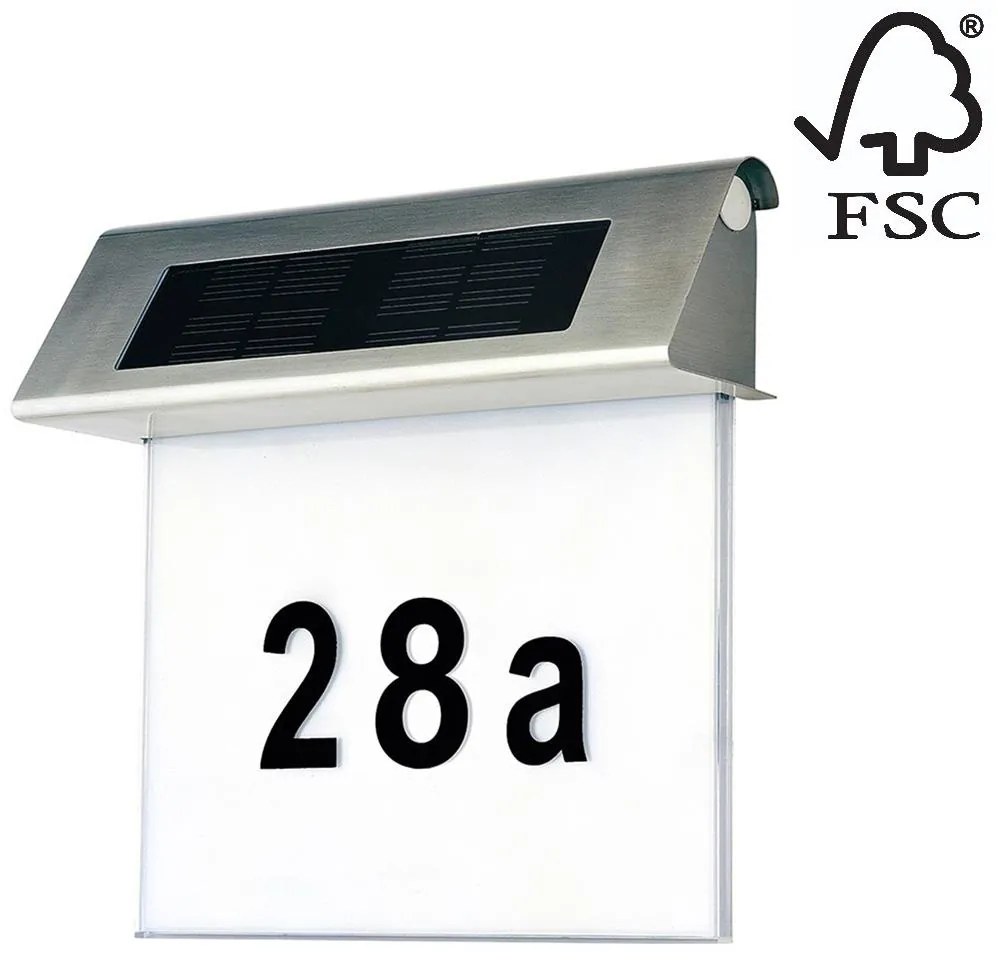 Spot-Light 6710102 - LED Solárne domové číslo LED/2x0,07W/2,4V IP44 SP0901