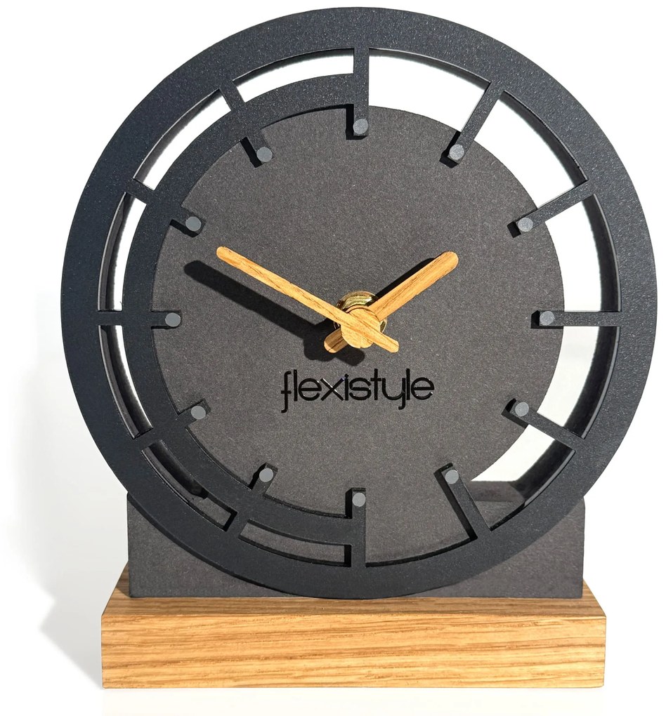 Dekorstudio Drevené stolové hodiny Black Oak 2