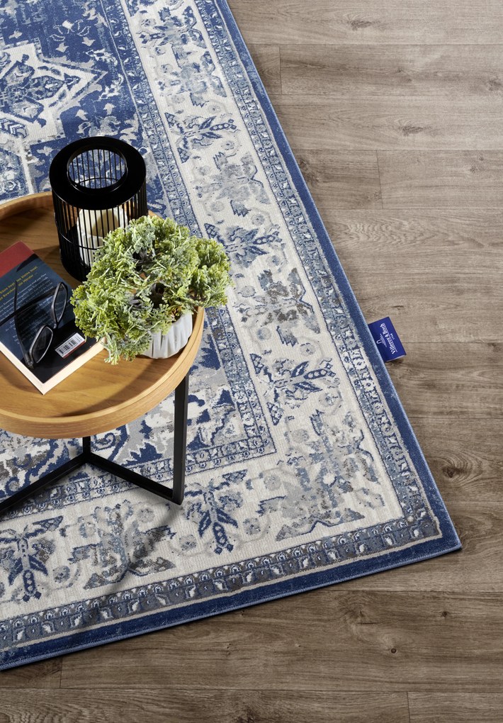 Villeroy & Boch, Kusový koberec Villeroy & Boch 106123 Blue, Cream, 200x280, modrá, obývacia izba