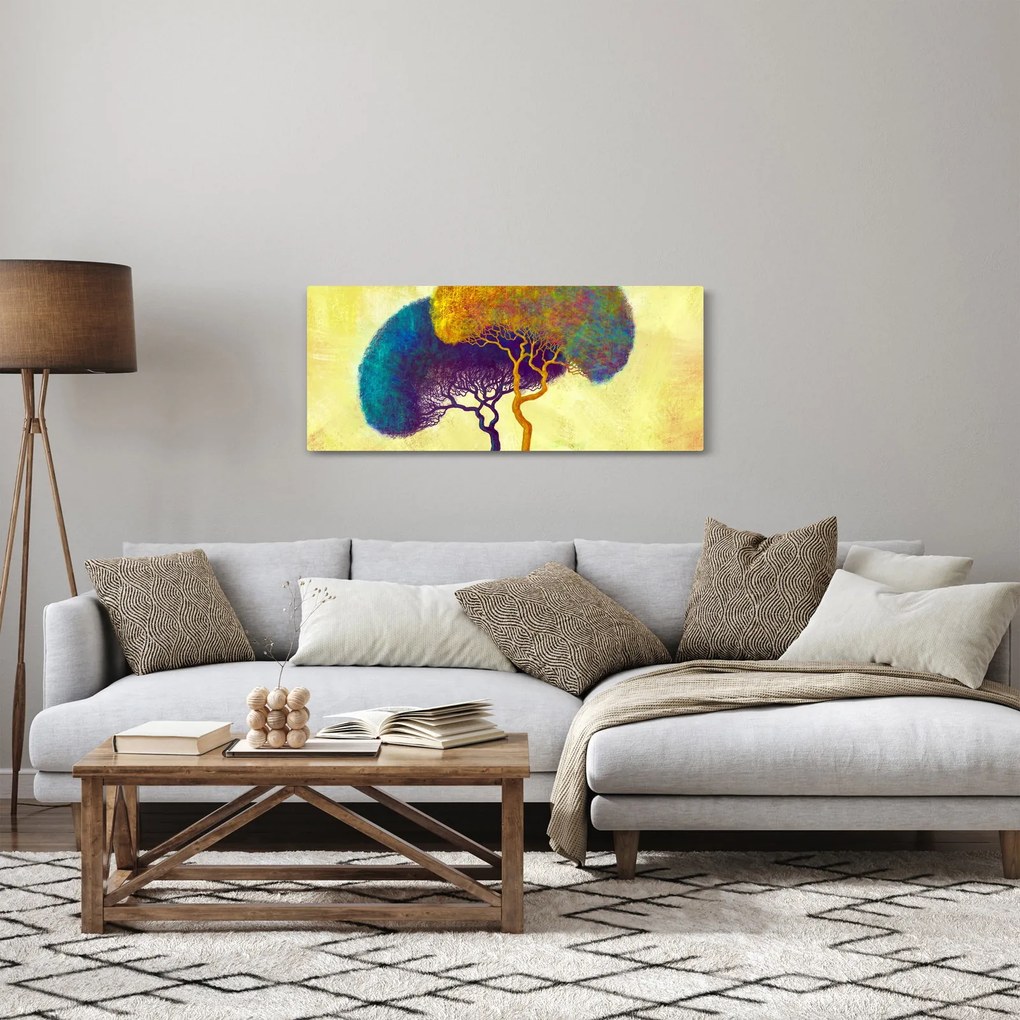Obraz - Stromy na kopci (120x50 cm)