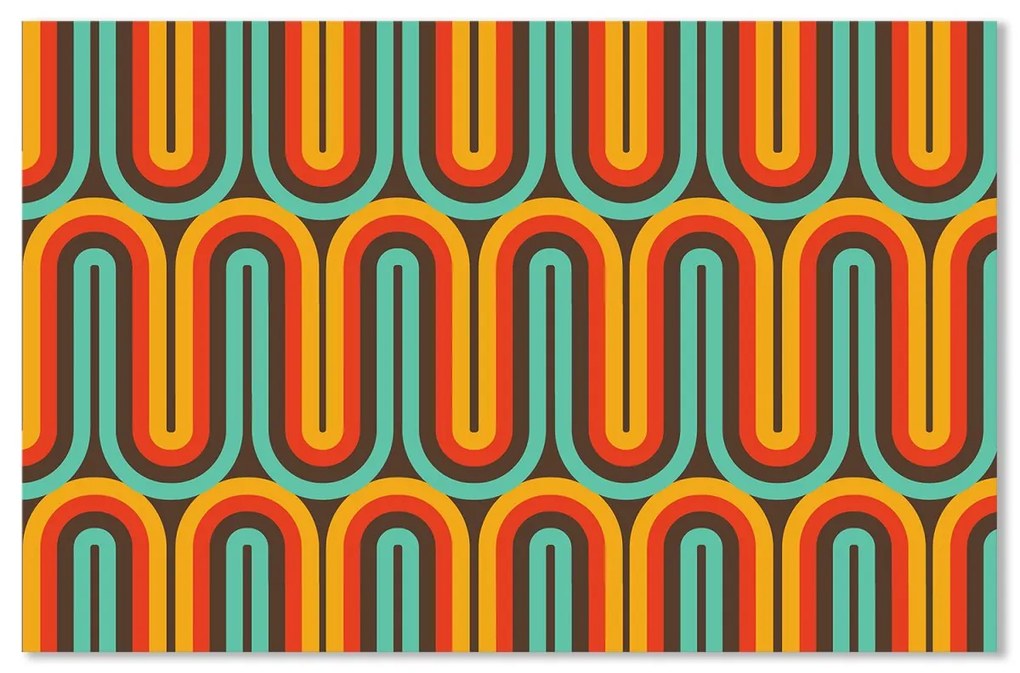Sablio Prestieranie Retro vlny: 40x30cm