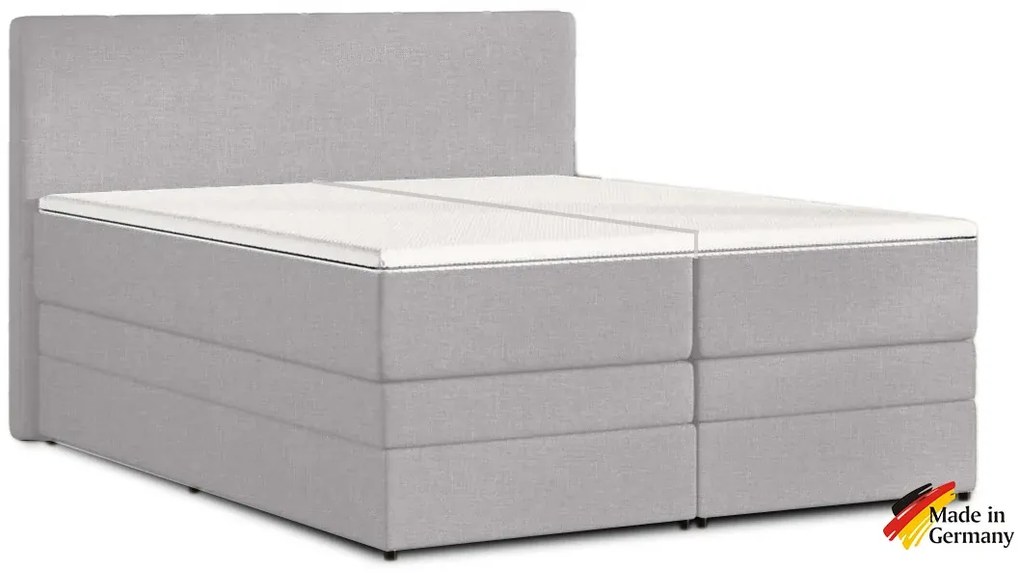 Kontinentálna posteľ Emma Premium boxspring 200x180 (typ II), sv. sivá (sawana 84)