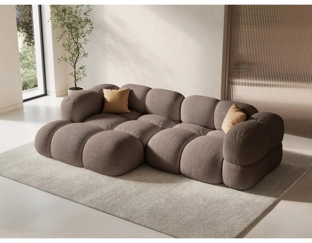 Hnedá rohová pohovka (ľavý roh/s leňoškou) Loretto – Cosmopolitan Design