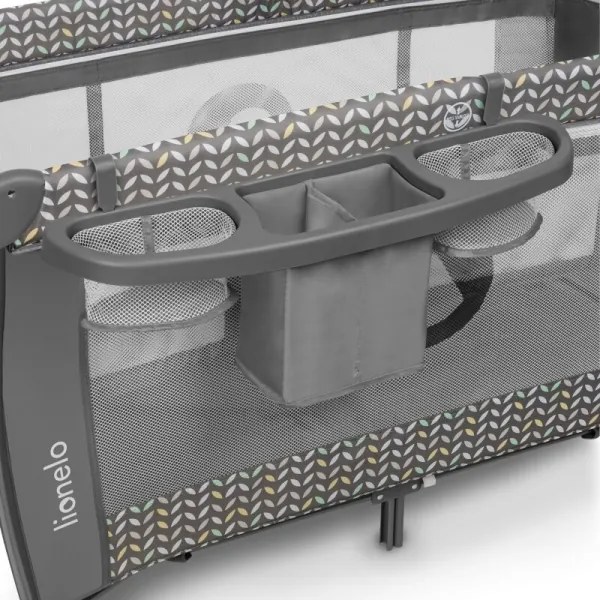 Lionelo - Cestovná postieľka SVEN PLUS šedá