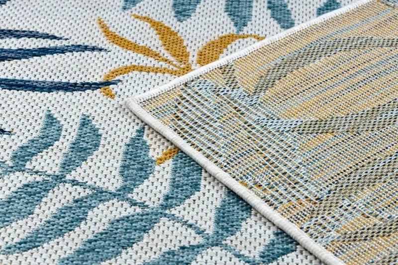 Dywany Łuszczów Kusový koberec Cooper Sisal Leaves 22251 ecru/navy - 140x190 cm