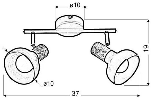Bodové svietidlo PUERTO 2xE14/40W/230V