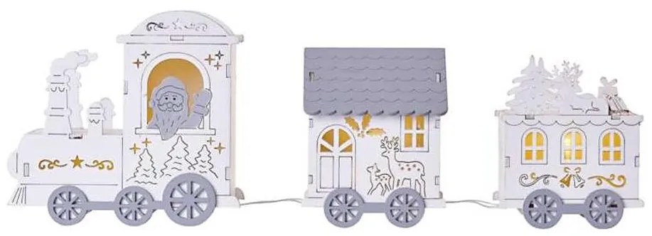 LED Vianočná dekorácia 3xLED/2xAA šedá