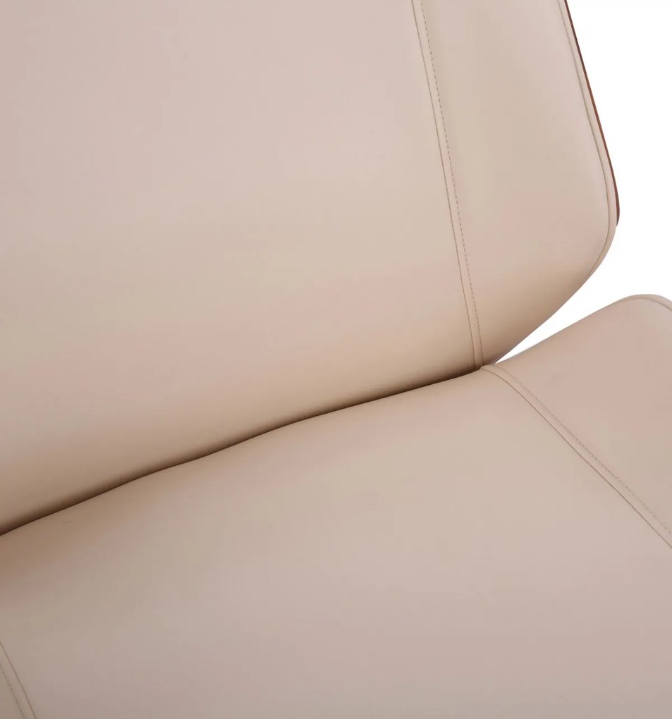 Kancelárska stolička Varel - drevo orech - Krémová