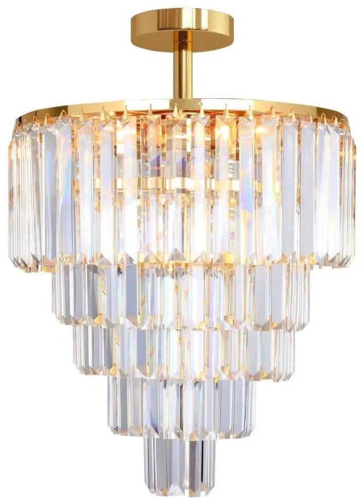 Zuma Line FC17106/6+3+1-GOLD+CL - Prisadený luster AMEDEO 10xE14/40W/230V zlatá ZL0376