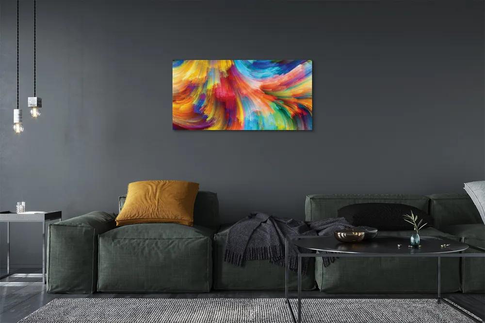 Obraz na plátne Nepravidelné farebné prúžky fraktály 140x70 cm