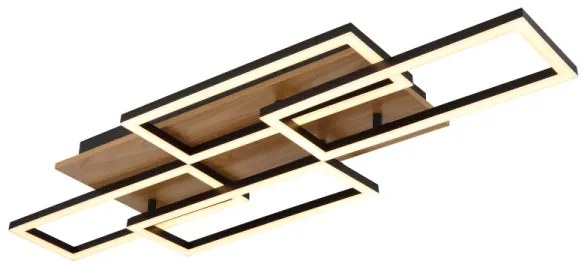 Globo 67359-40 -LED stmievateľné stropné svietidlo JEFFRY 40W/230V 32,5x87,5 cm hnedá/čierna+DO