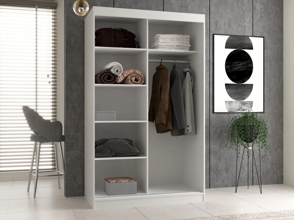 Šatníková skriňa IGA II 120 cm antracit/dub artisan