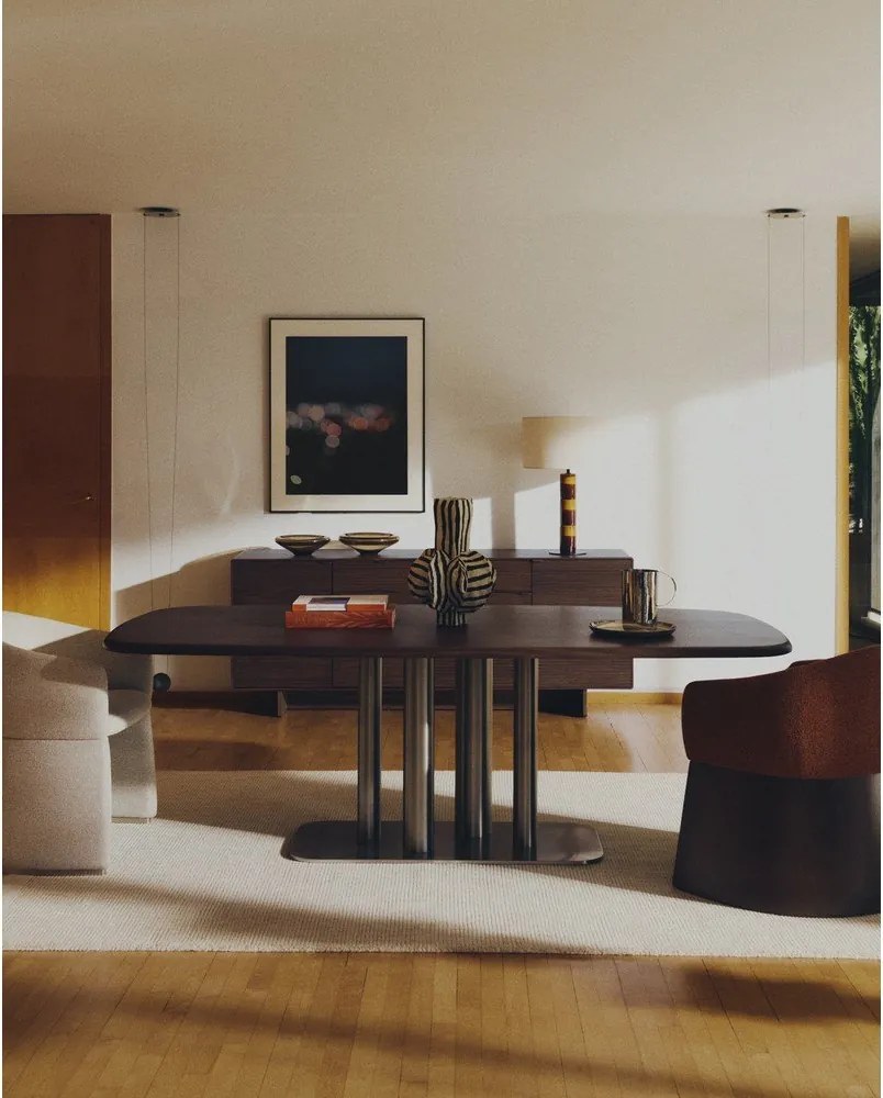 Stolová lampa s textilným tienidlom (výška 61,5 cm) Mavran – Kave Home