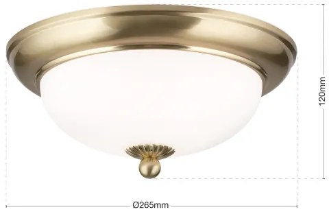 Orion - Stropné svietidlo EMPIRA 2xE14/40W/230V pr. 26,5 cm mosadz