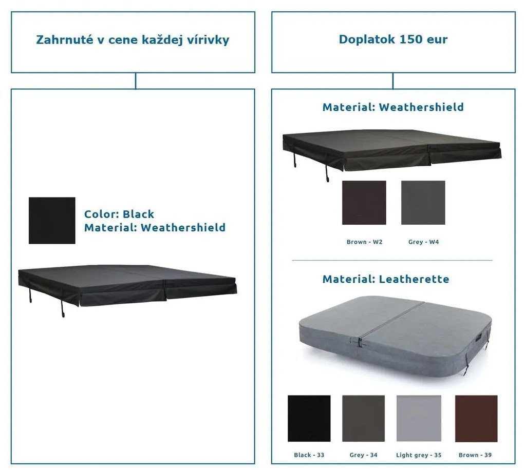 Hanscraft Vírivka OKA WAVE 2 Majestic sky Dark stone