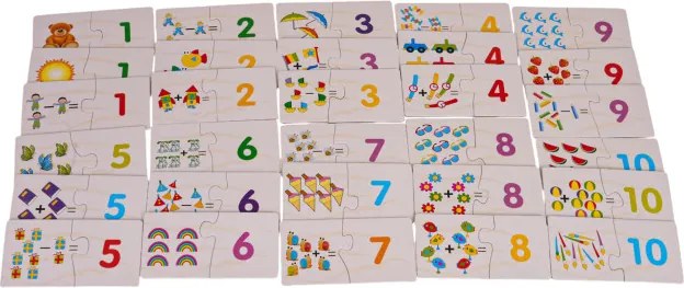 Edukačné puzzle Počítanie do 10