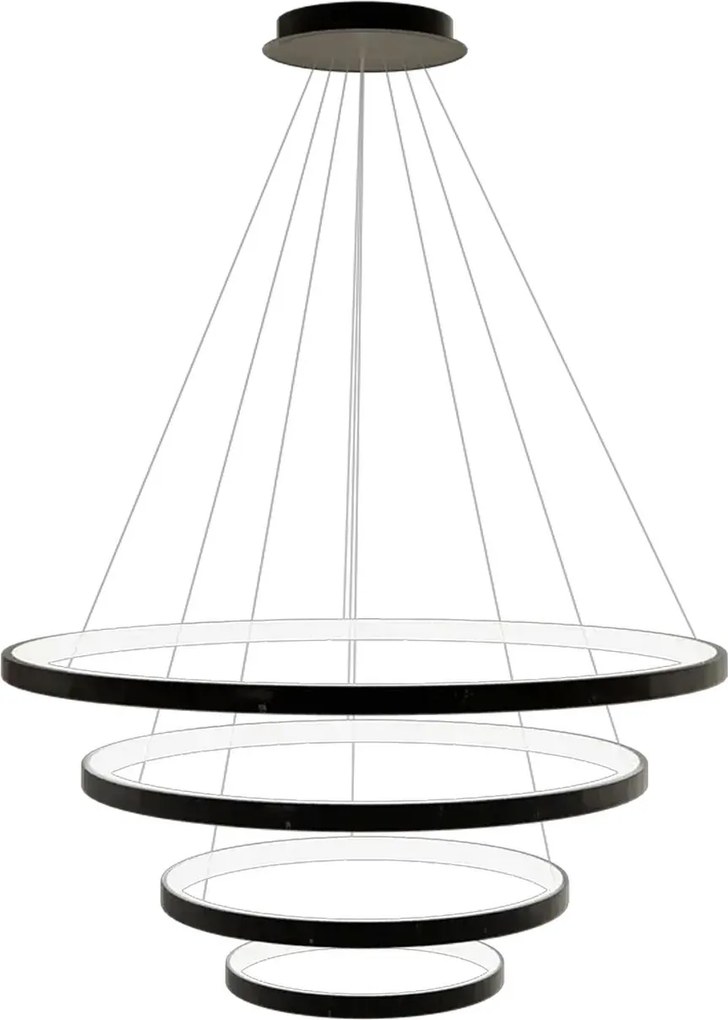 Toolight Toolight, LED stropné svietidlo 20/40/60/80 cm, 82W, 3000K, LHJ014-CP4, čierna, OSW-50005