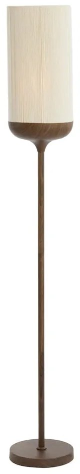 Tmavohnedá stojacia lampa s textilným tienidlom (výška 159 cm) Dania – Light &amp; Living