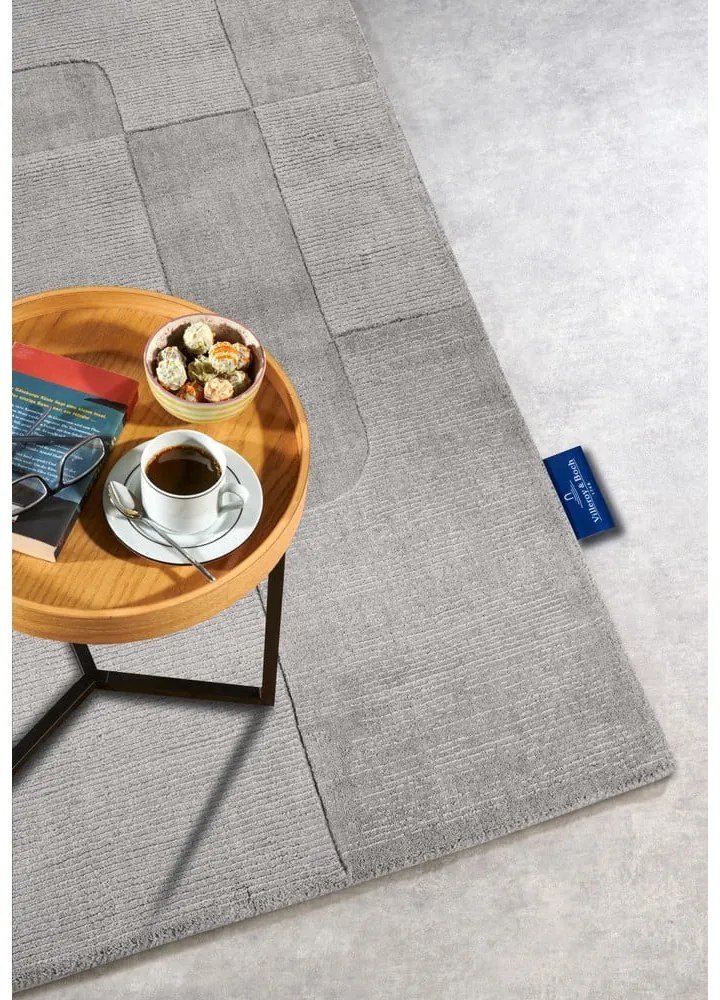 Sivý ručne tkaný vlnený koberec 120x170 cm Charlotte – Villeroy&Boch