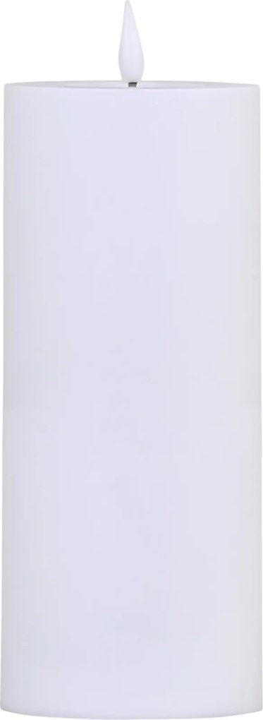 LED veľká stĺpová vonkajšia biela sviečka Pillar LED – Ø 10*25 cm