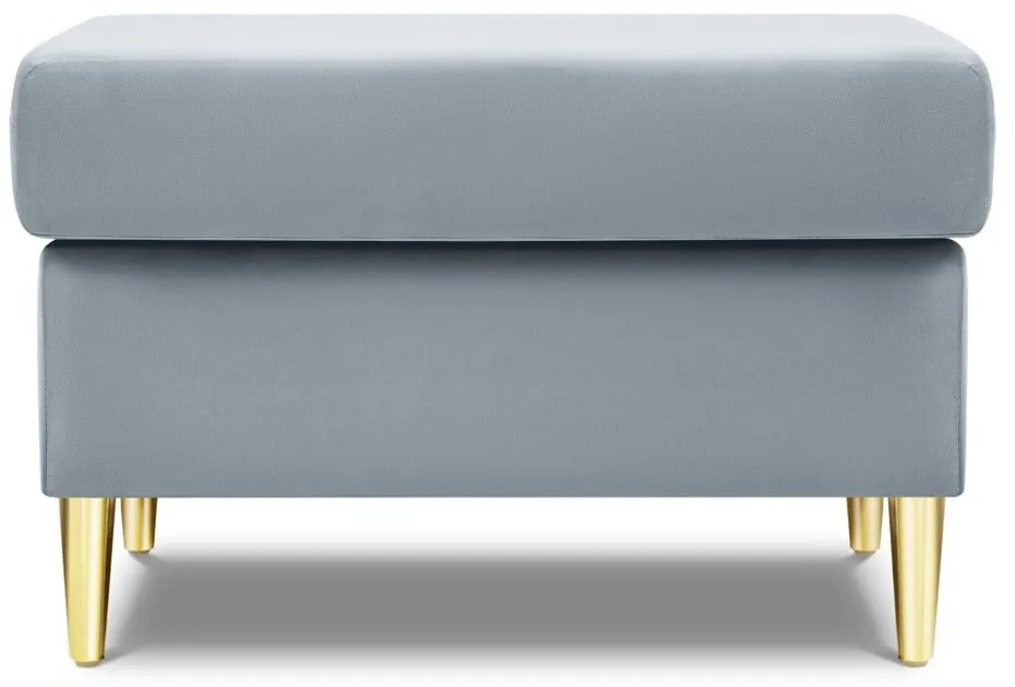 Svetlomodrá zamatová podnožka Kyoto – Cosmopolitan Design