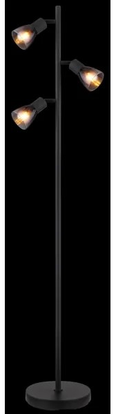 Globo 54312-3S - Stojacia lampa SATELLA 3xE14/25W/230V čierna
