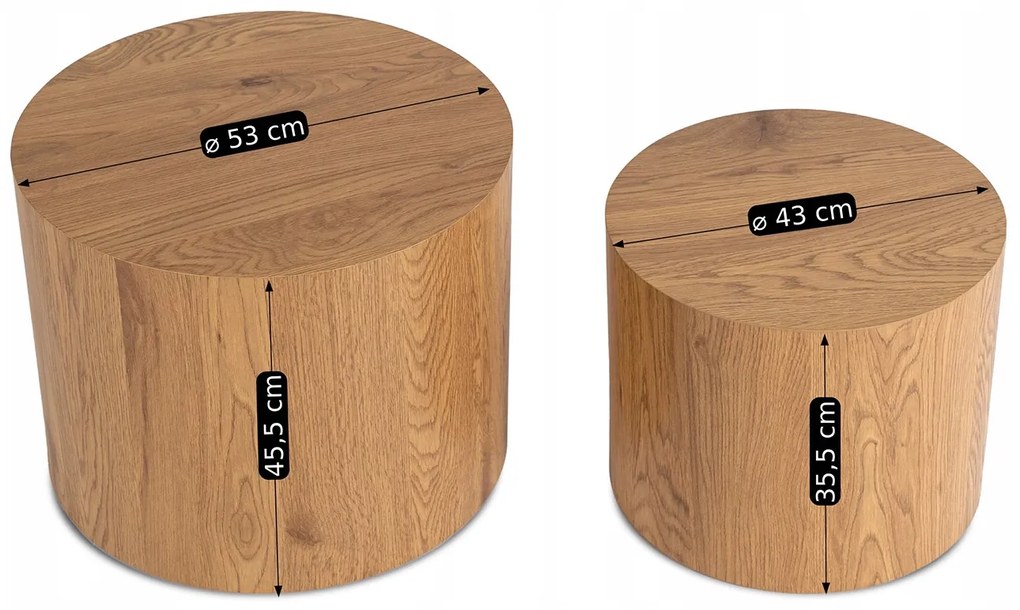 PROXIMA.store - Moderná zostava stolíkov LEILA FARBA: orech