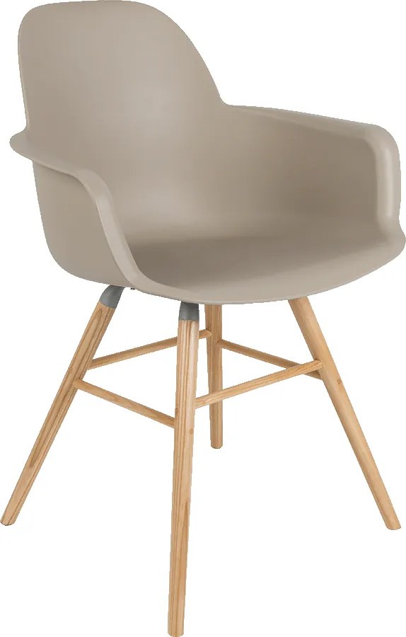Zuiver Albert Kuip Armchair plastová stolička - Sivohnedá