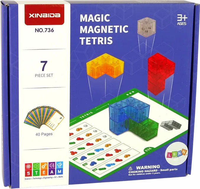 LEAN Toys Magnetická kocka 7 kusov