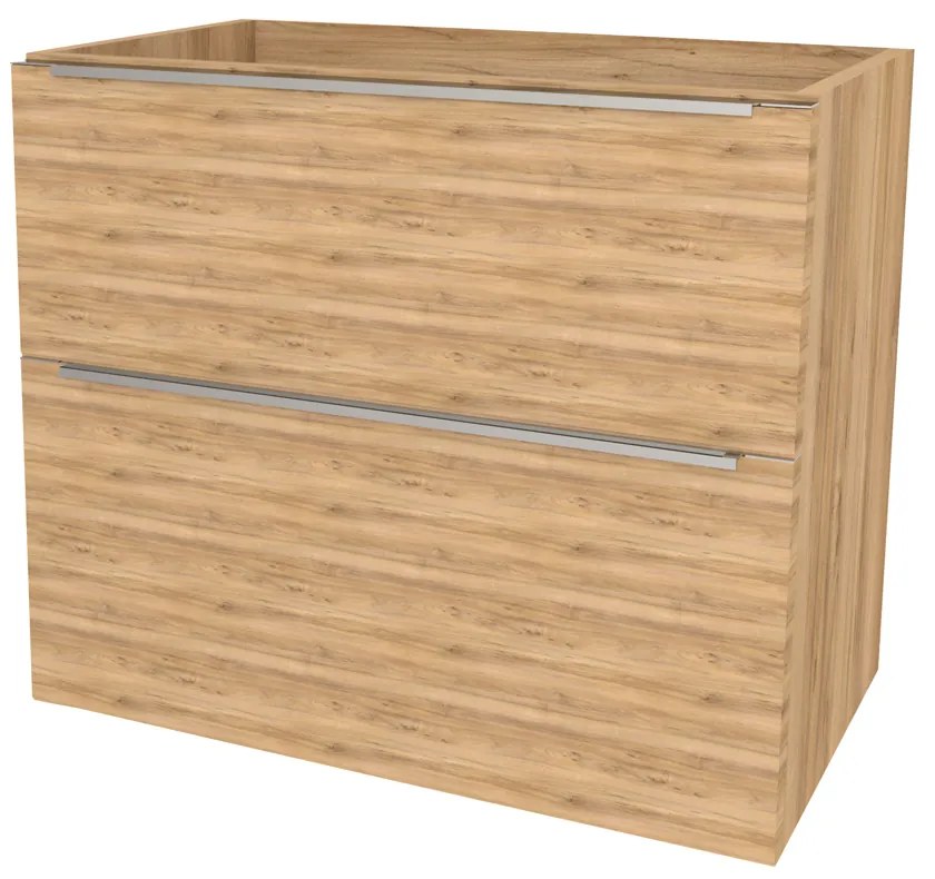 Mereo, Mereo Mailo, kúpeľňová skrinka 81 cm, chróm madlo, Multidecor, Orech Pacifik prírodný, MER-CN591SOPP2
