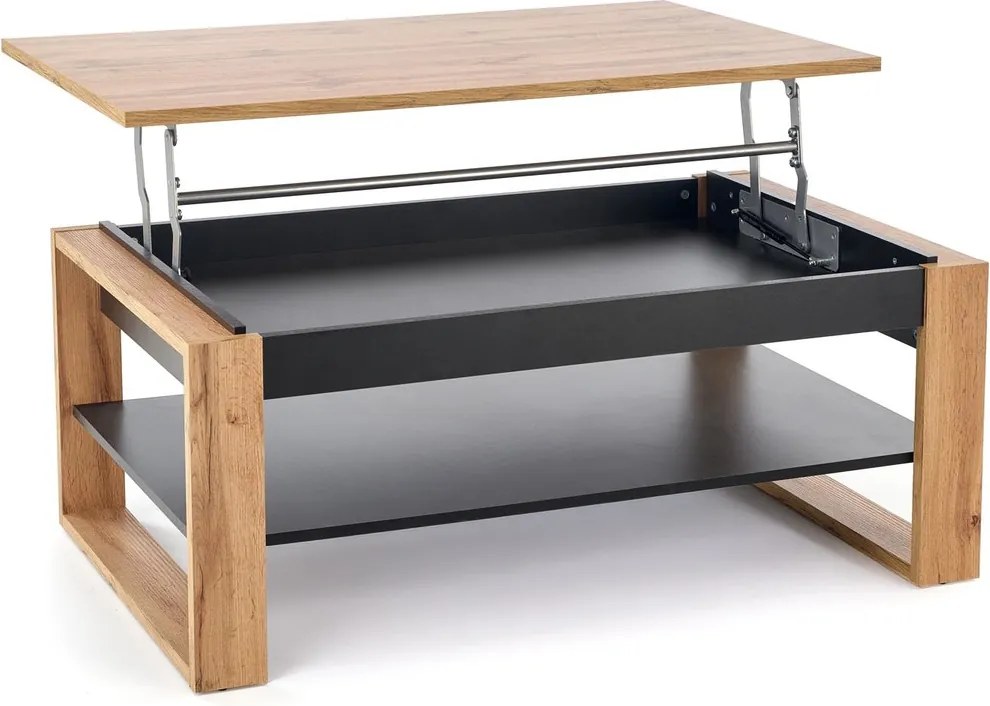 Konferenční stolek Betty s výklopnou deskou dub artisan/černý
