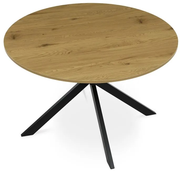 Autronic BONTEC Okrúhly jedálenský stôl 120x120cm, mdf, divoký dub, HT-F4120 OAK Farba: Hnedá