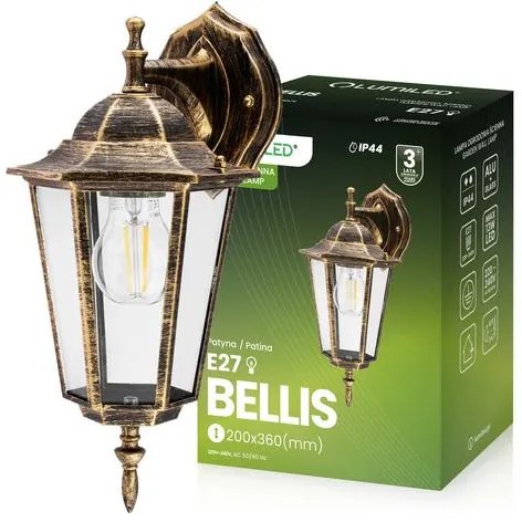 Záhradná lampa BELLIS E27 Patina KD1