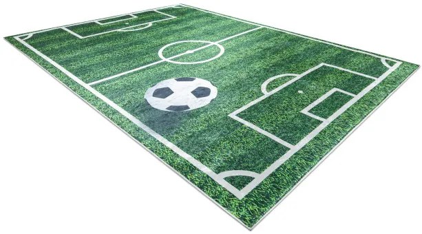 Detský koberec protišmykový BAMBINO 51760 futbalové ihrisko, zelený