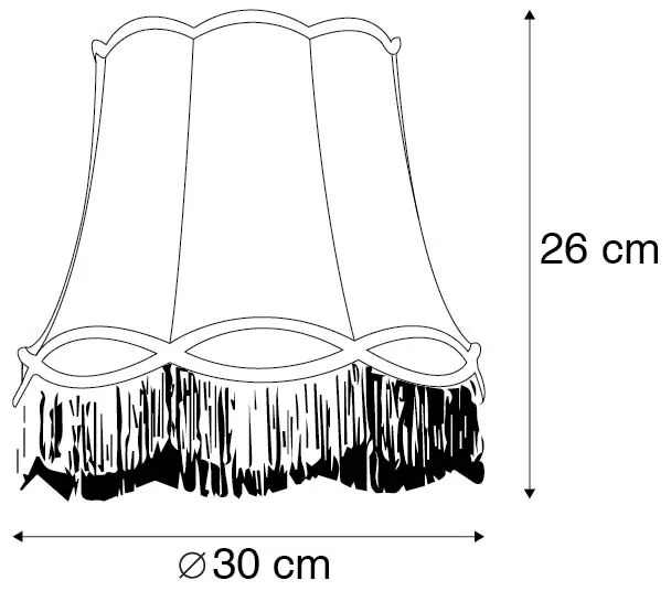 Tienidlo na lampu z látky ružové 30 cm - Granny