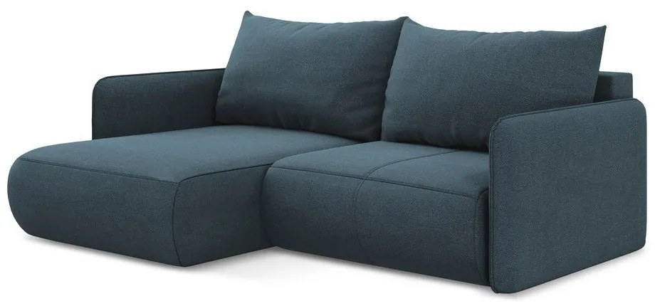 Modrá rozkladacia/s úložným priestorom rohová pohovka (ľavý roh) Nanea – Makamii