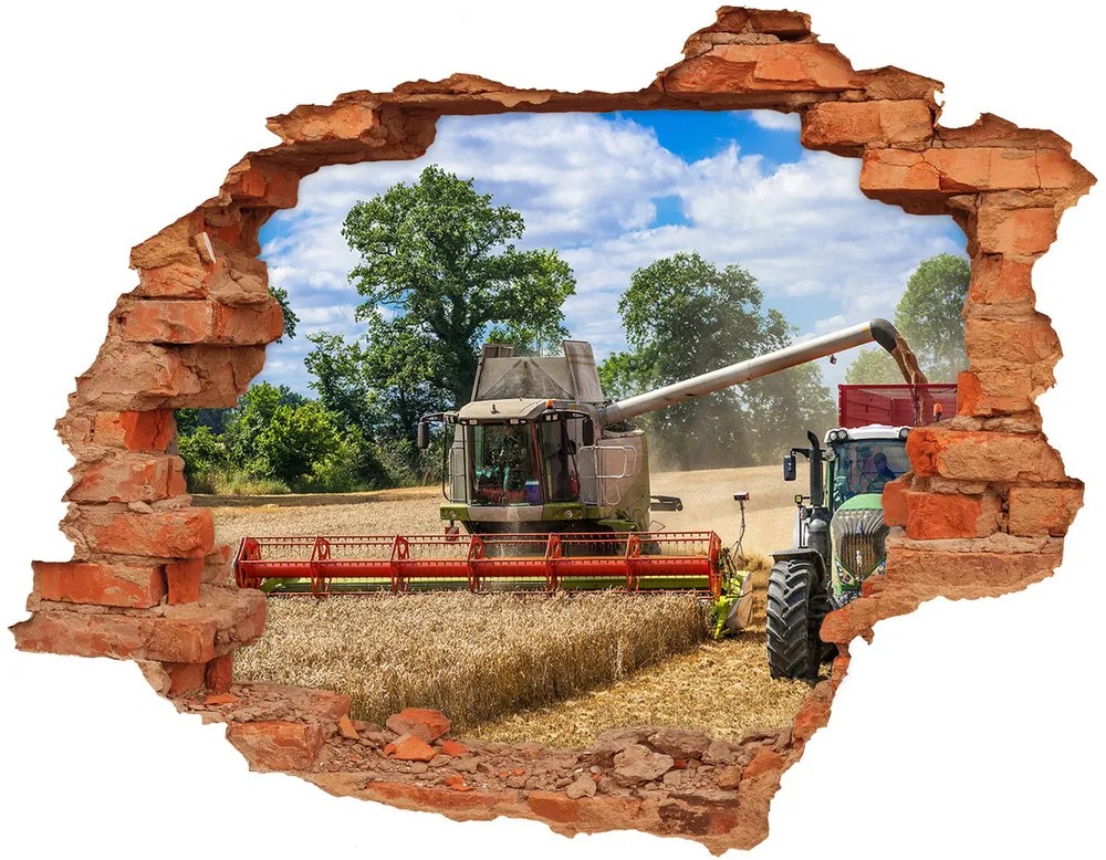 Nálepka diera na stenu betón Kombinovať a traktor nd-c-89579937