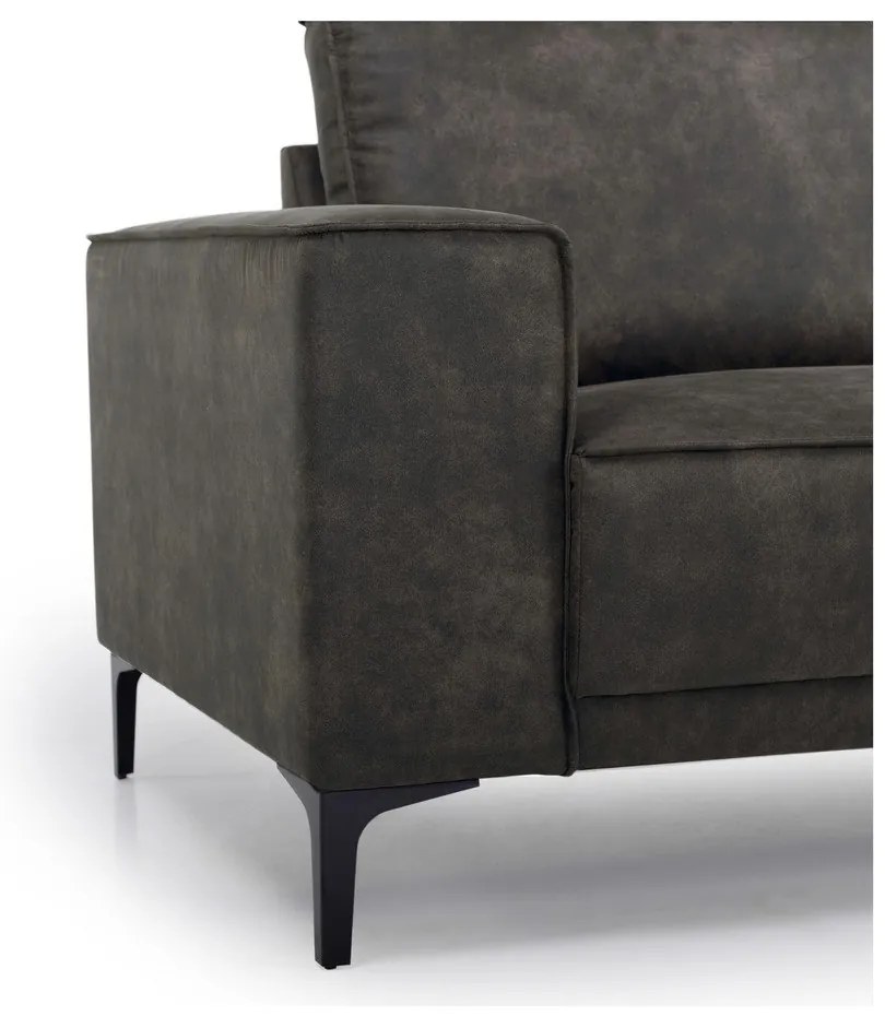 Čiernosivé kreslo z imitácie kože Copenhagen - Scandic