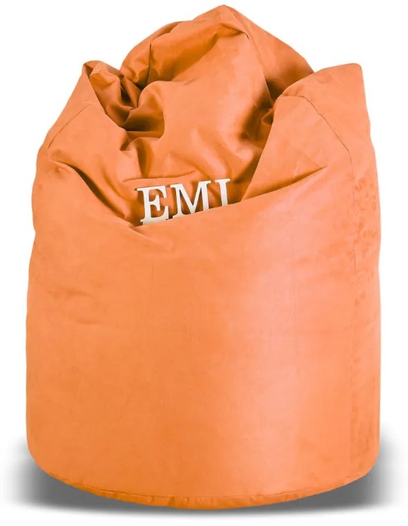 Sedací vak hruška semišová tehlová EMI