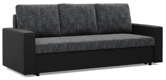 Trojmiestna rozkladacia sedačka LUNA tmavosivá / čierna