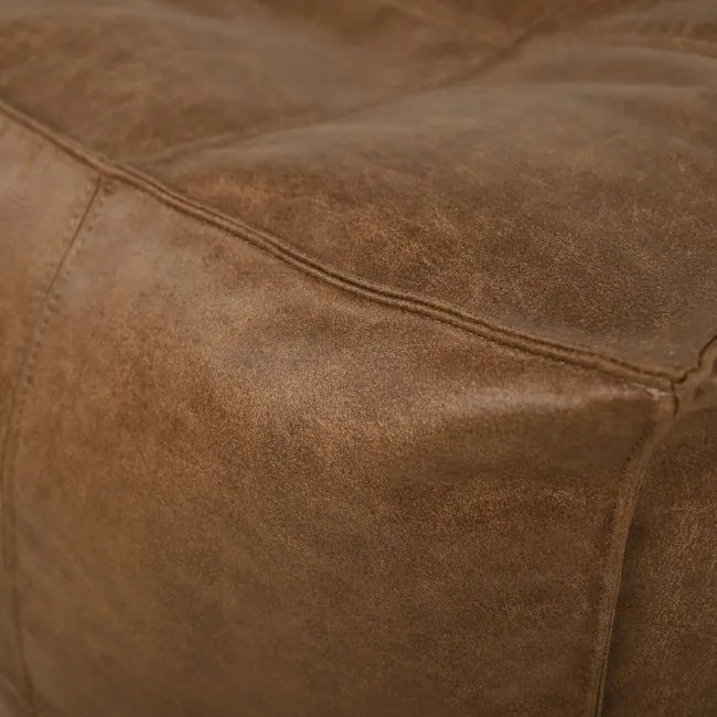 Taburetka Cubo Premium koža, hnedá