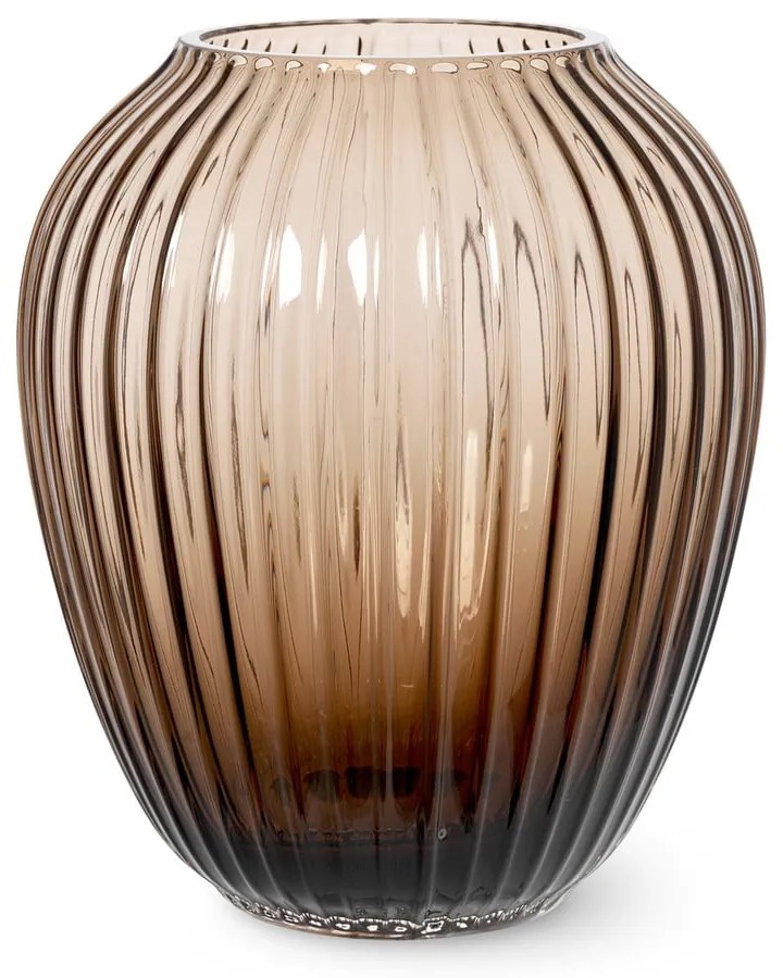 Hnedá sklenená váza Kähler Design Hammershøi, výška 18,5 cm