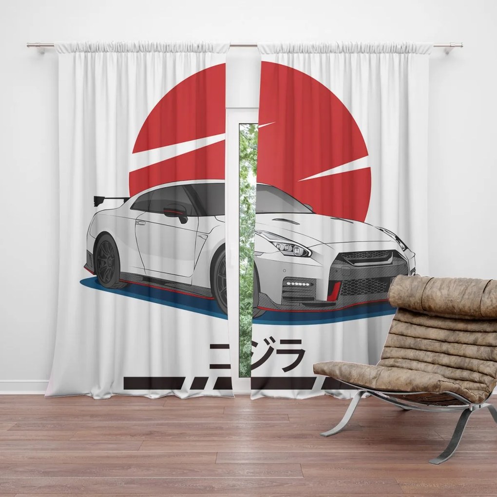 Sablio Záves Nissan GTR 35 Japonské slnko: 2ks 140x250cm