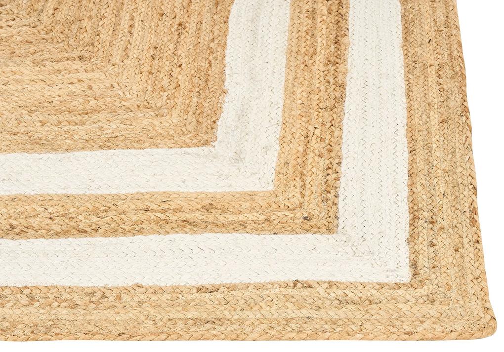 Jutový koberec 160 x 230 cm béžový GEMEREK Beliani